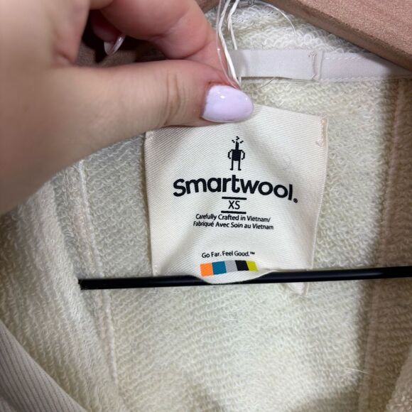 Smartwool Recycled Terry Hoodie Sweatshirt NEW with tags Size XS almond Unisex - Picture 7 of 14